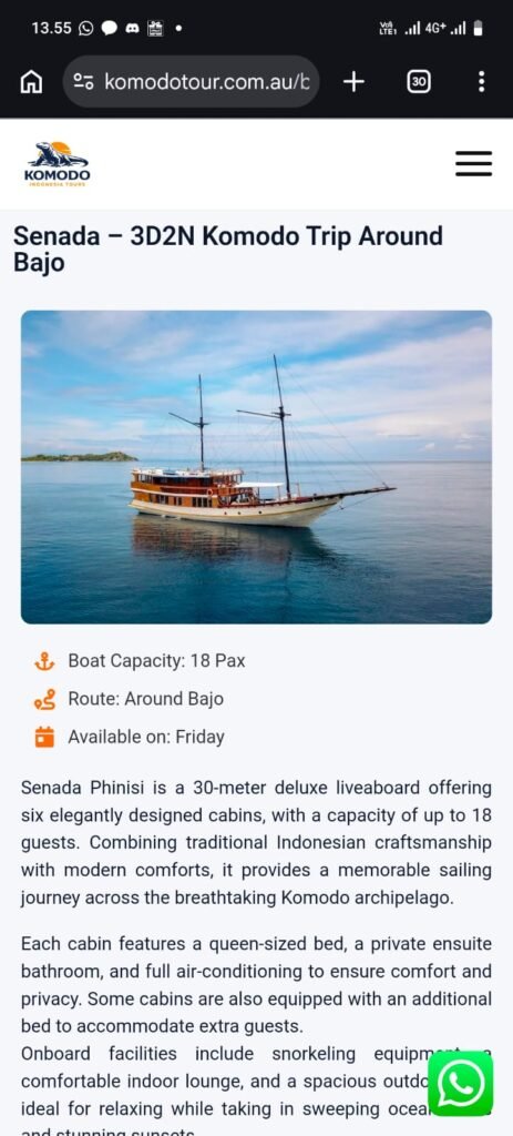 Boat Details at Komodo Indonesia Tours